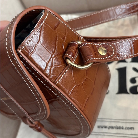 Paris/64 mini croc tressor crossbody bag - Picture 6 of 12